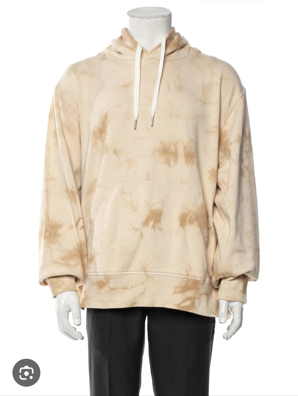 Rag & Bone Men's Neutral Tie-Dye Hoodie Sweatshirt